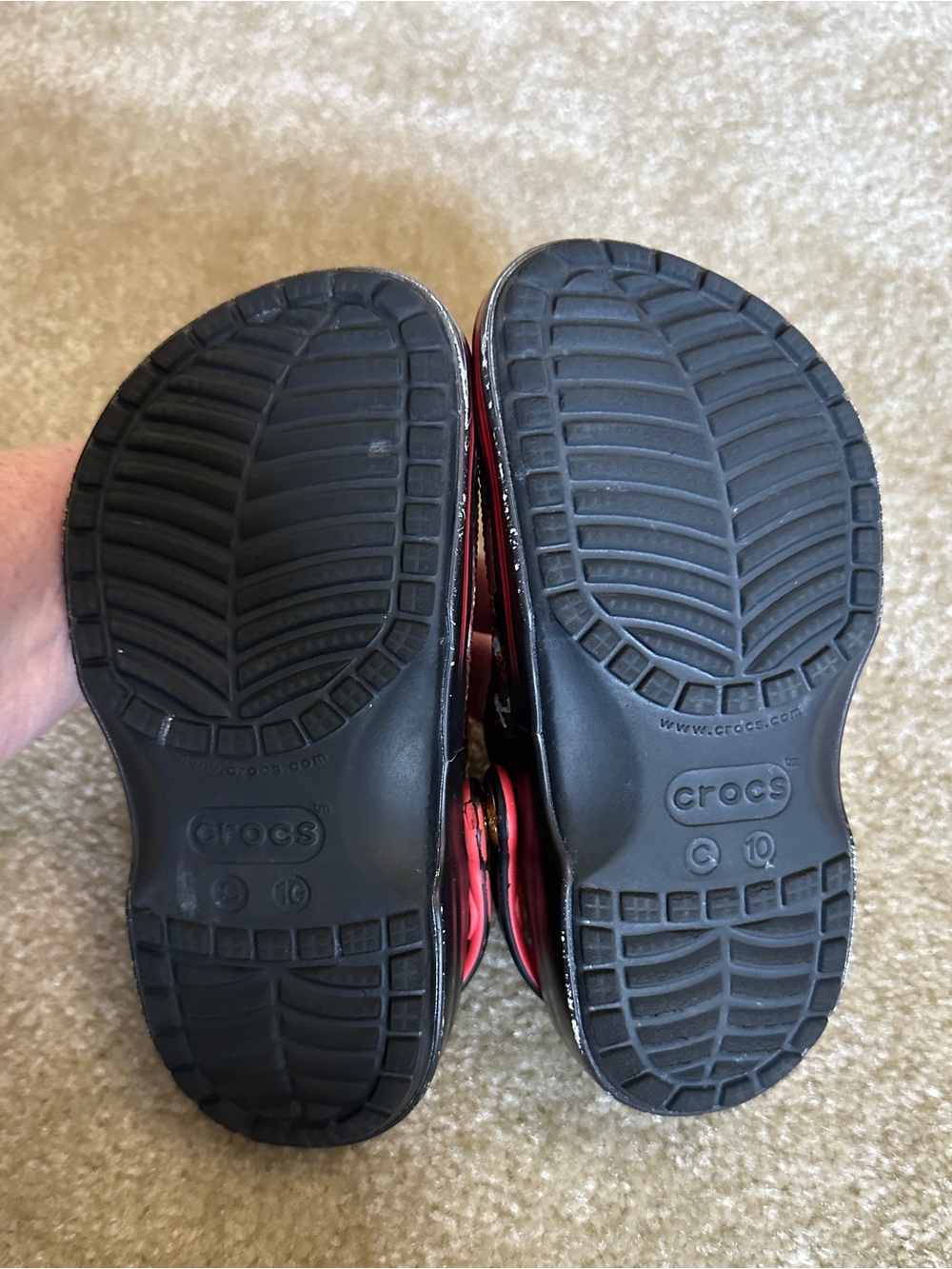 Kids Red Sonic and Shadow Crocs - Picture 4 of 5
